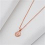 Ted Baker Womens Elvina Mini Button Pendant Necklace Rose Gold Tone/Baby Pink